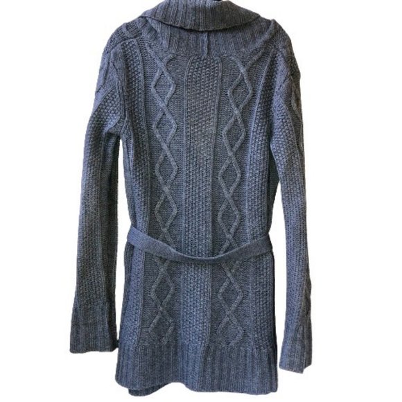 Joie Cardigan Sweater CASHMERE WOOL Shawl Collar Gray Button Closure & Belt - Picture 4 of 14